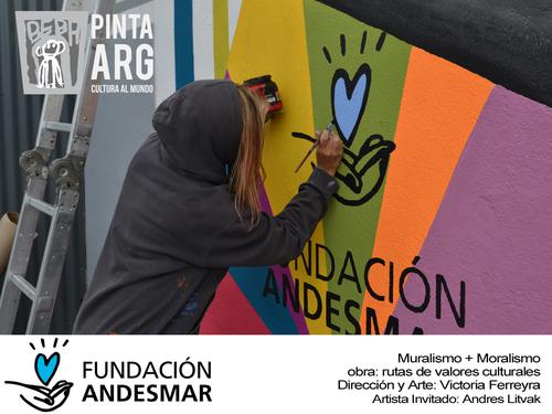 Junto a Pinta Argentina presentamos el Mural Muralismo/ Moralismo: Ruta de valores culturales