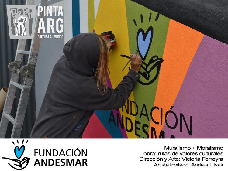 Junto a Pinta Argentina presentamos el Mural Muralismo/ Moralismo: Ruta de valores culturales