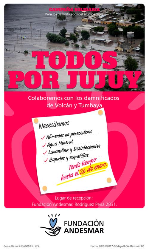 Exitosa Campaña Solidaria para los damnificados de Jujuy